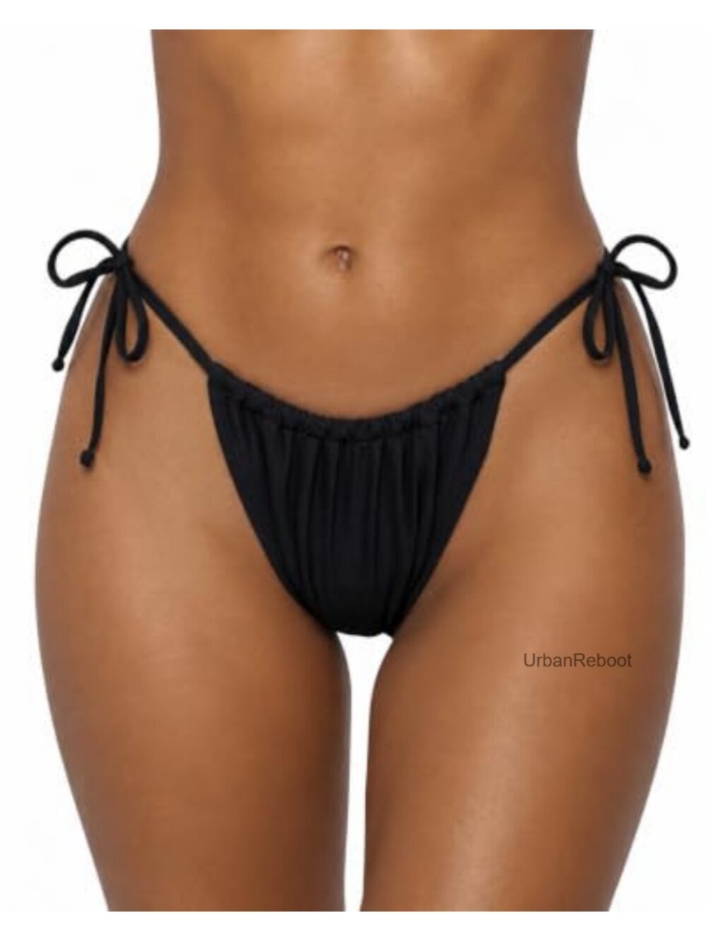 Women's Side Tie String Bikini Bottoms Adjustable Drawstring Swimwear Moderate